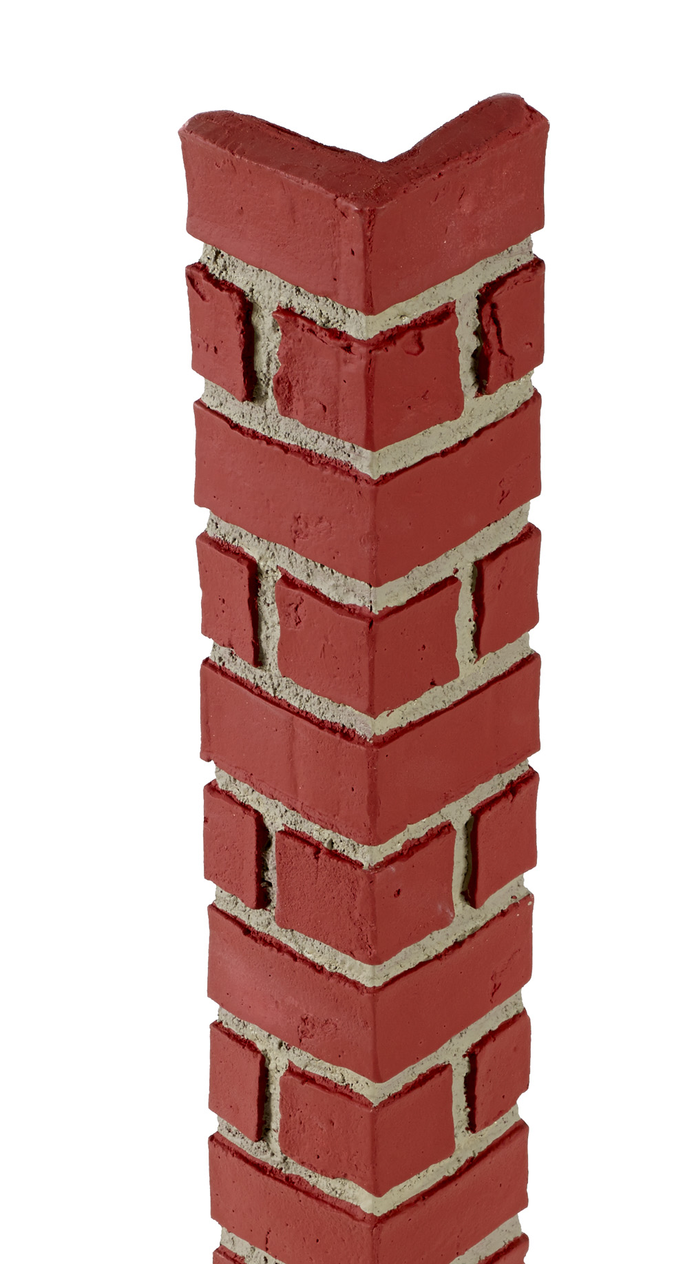 Brick Historic Corner Red Gray Grout